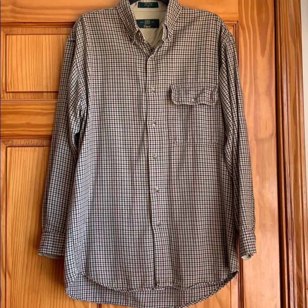 Orvis Men’s M Houndstooth Flannel Shirt